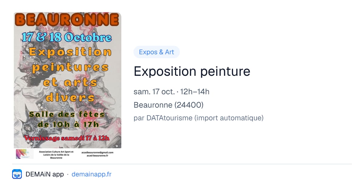 Exposition peinture — Beauronne