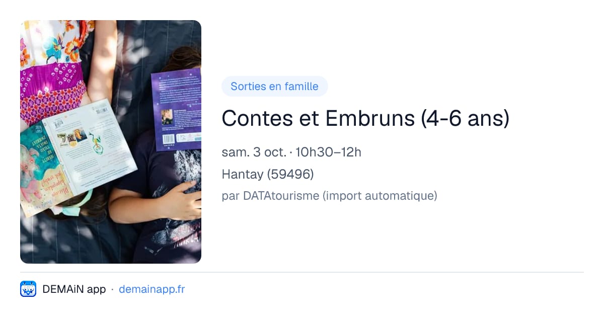 Contes et Embruns (4-6 ans) — Hantay