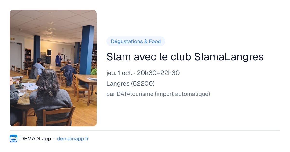 Slam avec le club SlamaLangres — Langres