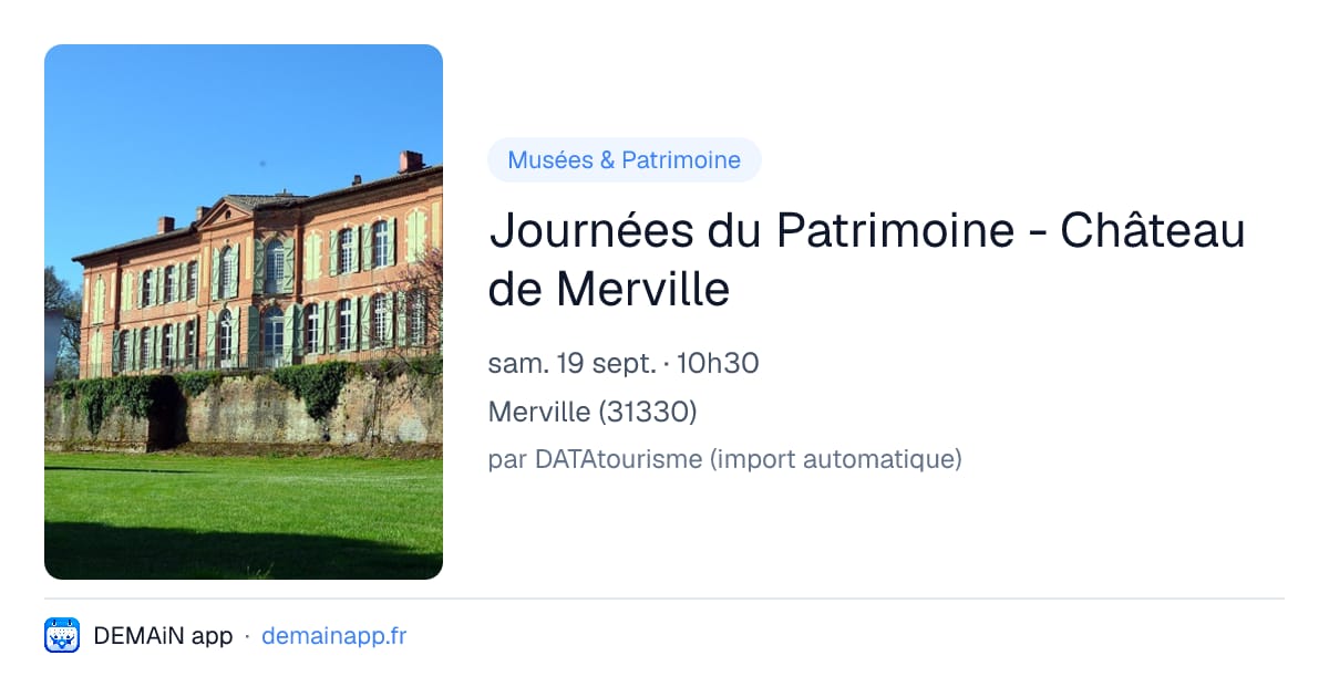 Journées du Patrimoine - Château de Merville — Merville