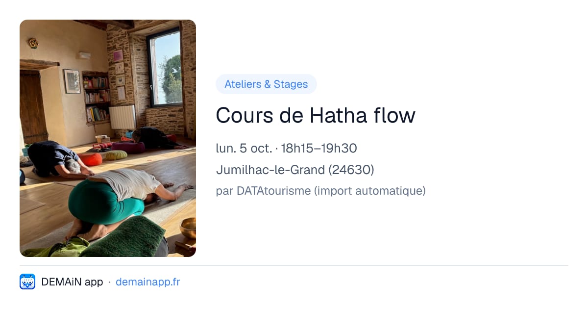 Cours de Hatha flow — Jumilhac-le-Grand