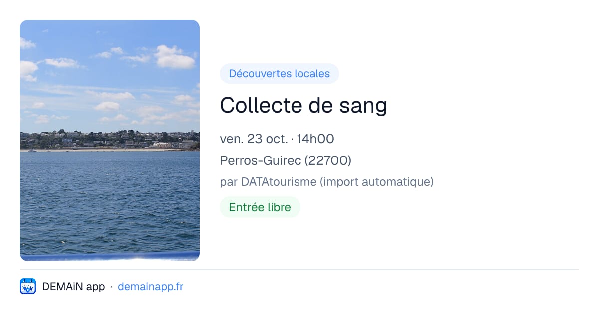 Collecte de sang — Perros-Guirec