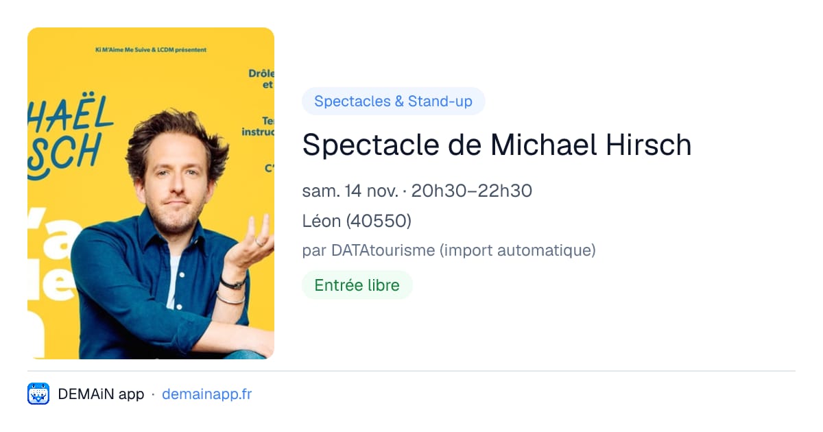 Spectacle de Michael Hirsch — Léon