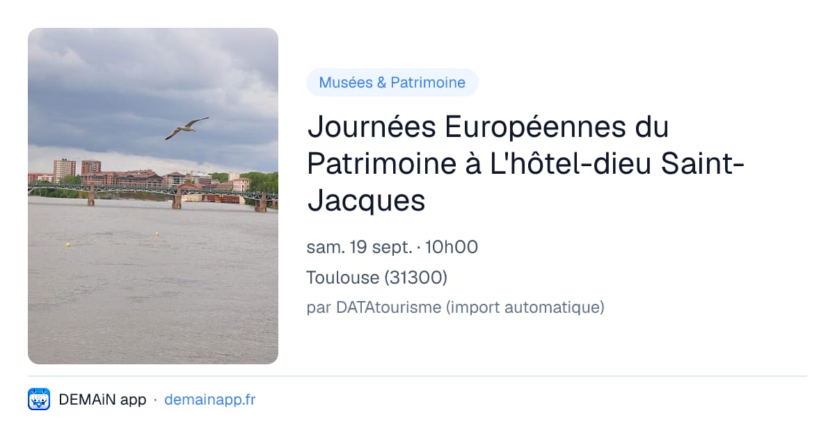 Journées Européennes du Patrimoine à L'hôtel-dieu Saint-Jacques — Toulouse