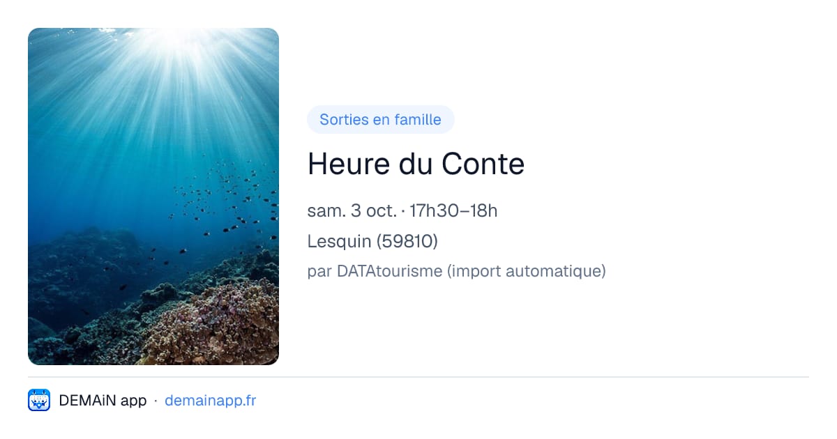 Heure du Conte — Lesquin