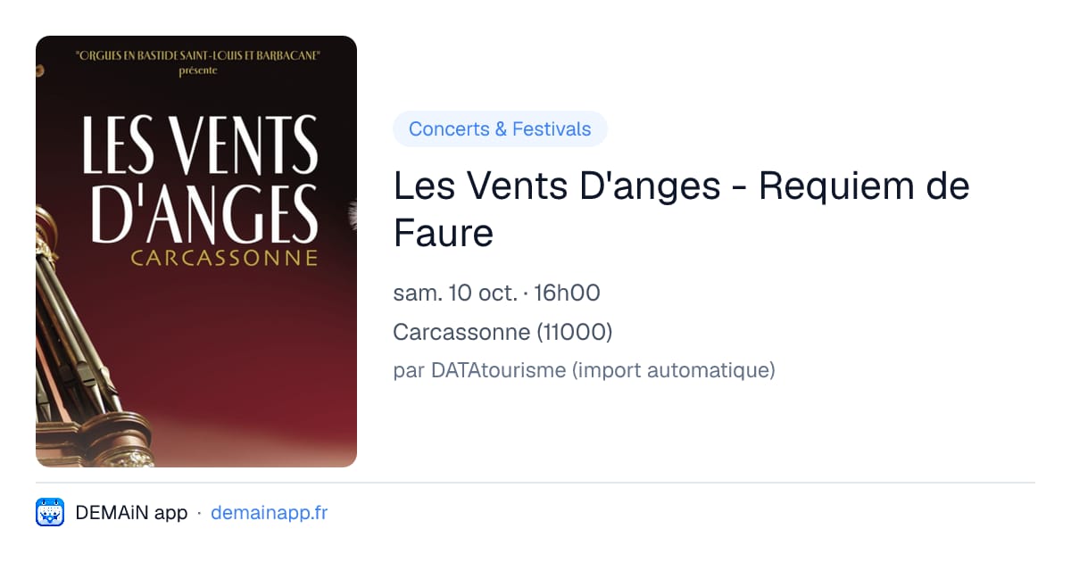 Les Vents D'anges - Requiem de Faure — Carcassonne