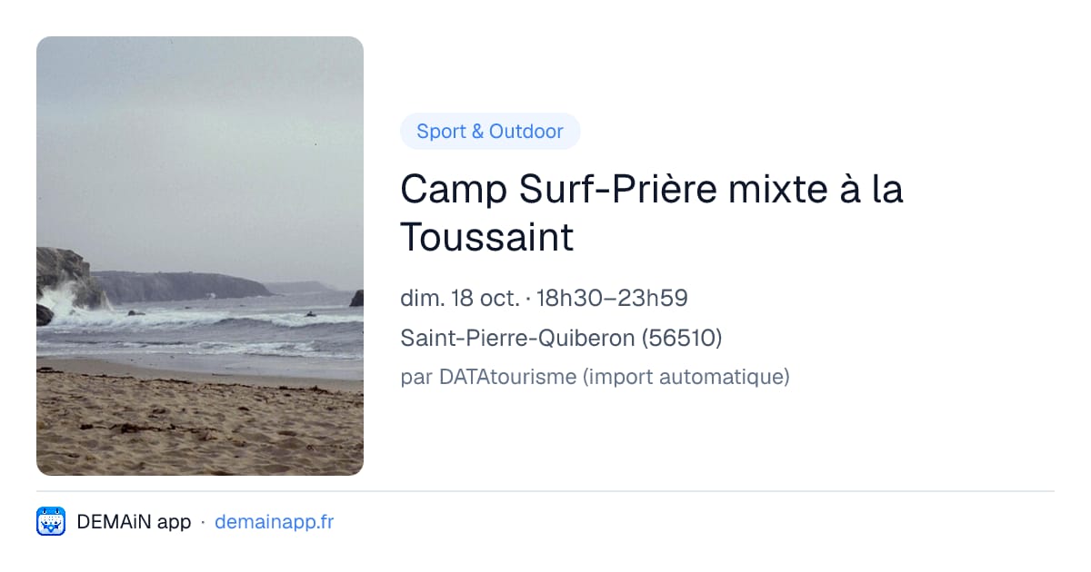 Camp Surf-Prière mixte à la Toussaint — Saint-Pierre-Quiberon