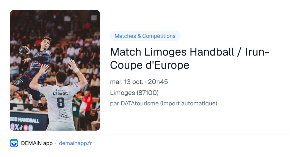 Match Limoges Handball / Irun- Coupe d'Europe — Limoges