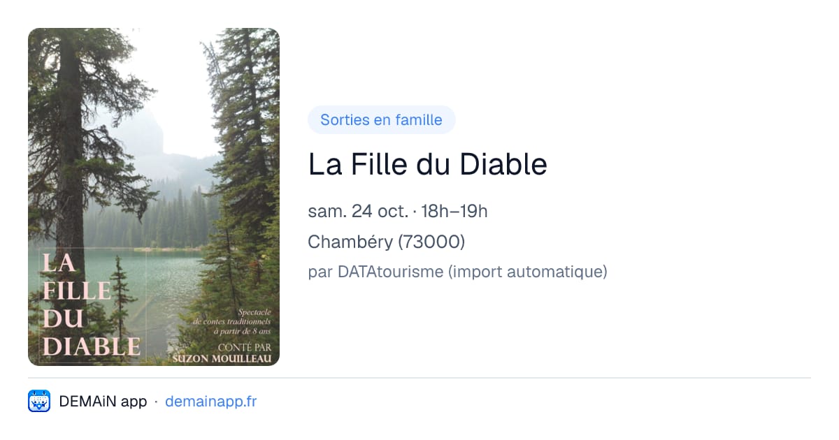 La Fille du Diable — Chambéry