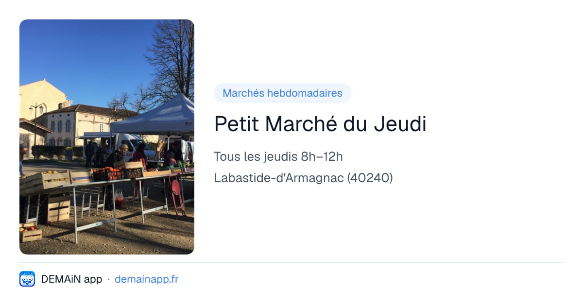 Petit Marché du Jeudi — Labastide-d'Armagnac
