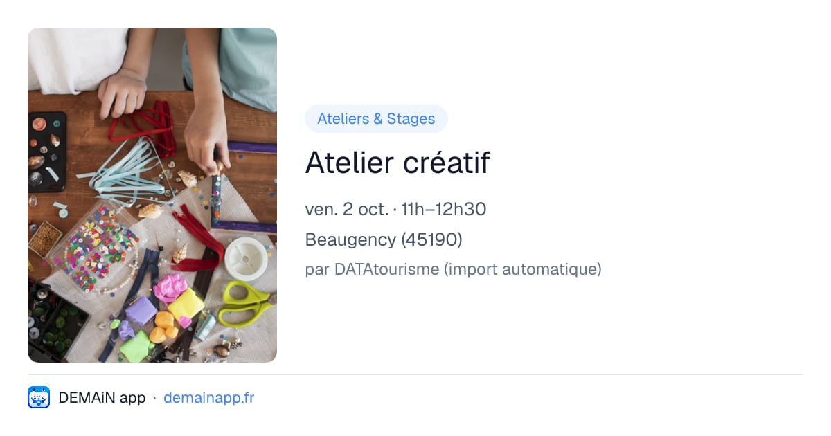 Atelier créatif — Beaugency