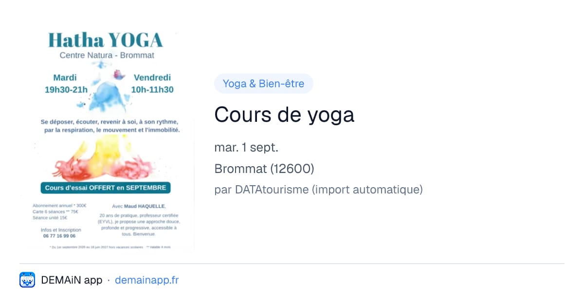 Cours de yoga — Brommat