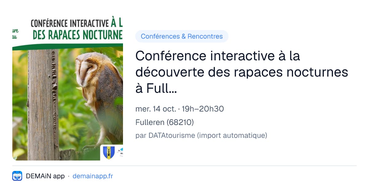 Conférence interactive à la découverte des rapaces nocturnes à Fulleren — Fulleren
