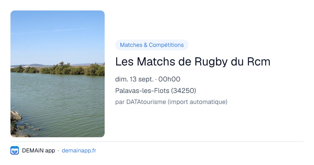 Les Matchs de Rugby du Rcm — Palavas-les-Flots