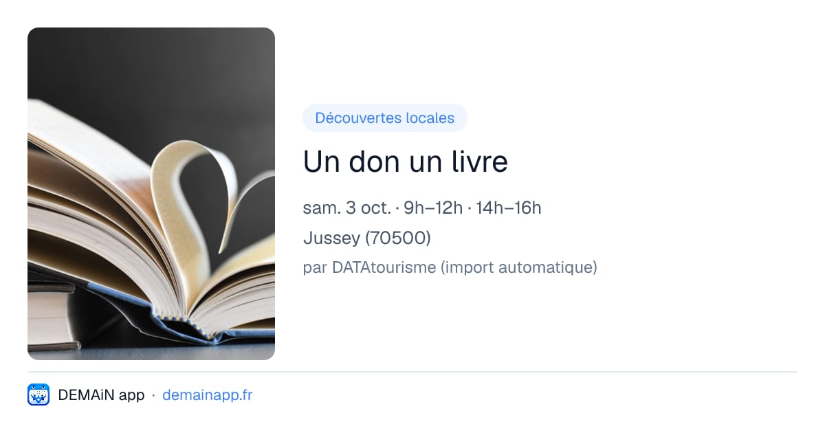 Un don un livre — Jussey