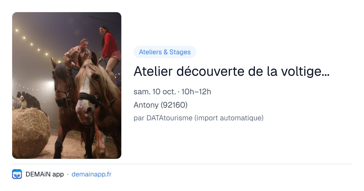 Atelier découverte de la voltige... — Antony