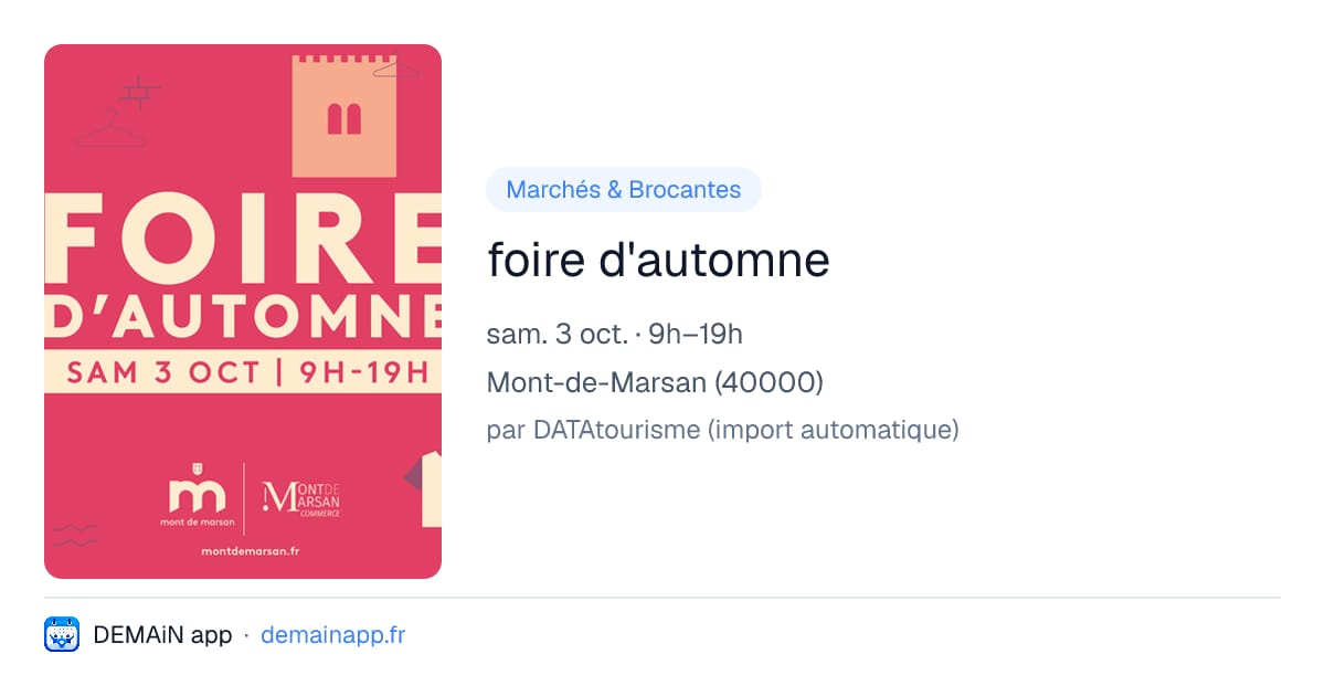 foire d'automne — Mont-de-Marsan