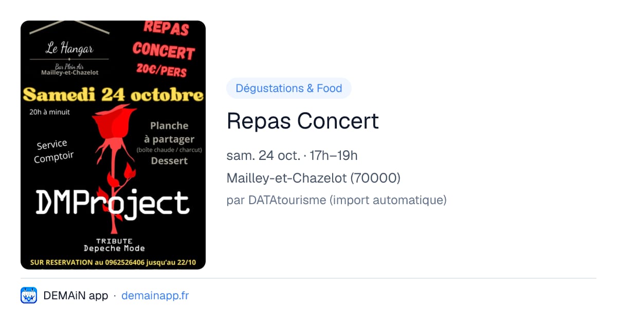 Repas Concert — Mailley-et-Chazelot