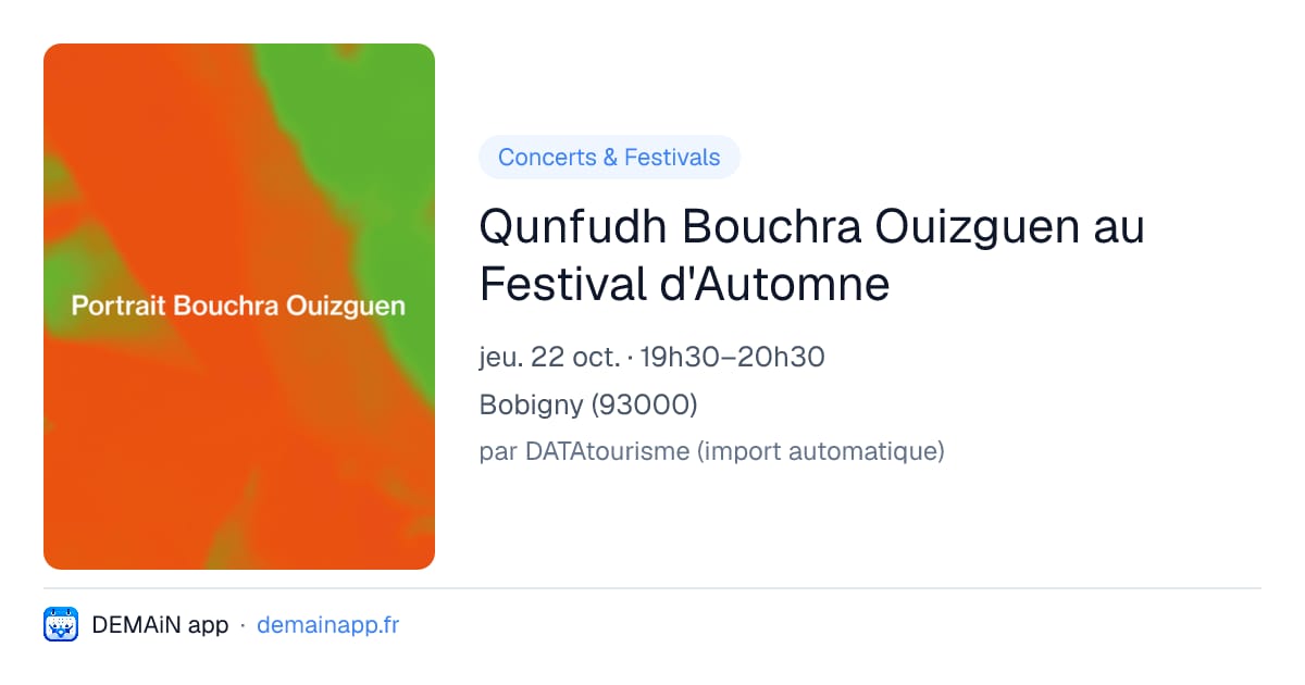 Qunfudh Bouchra Ouizguen au Festival d'Automne — Bobigny