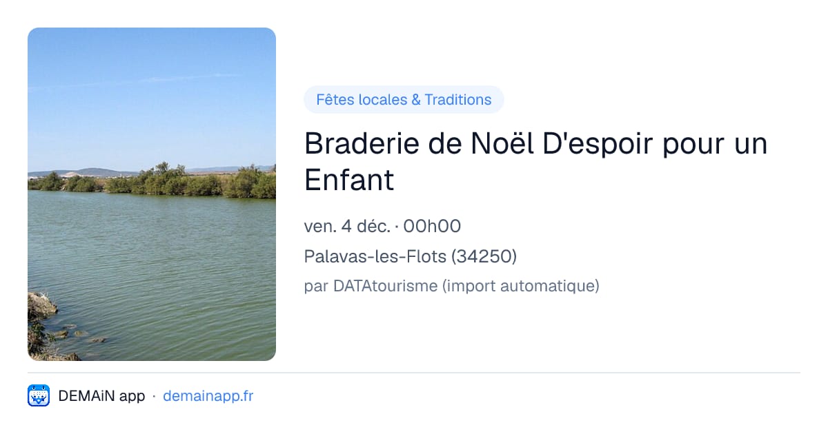 Braderie de Noël D'espoir pour un Enfant — Palavas-les-Flots