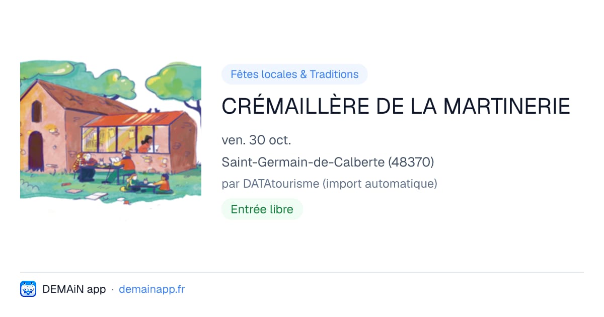CRÉMAILLÈRE DE LA MARTINERIE — Saint-Germain-de-Calberte