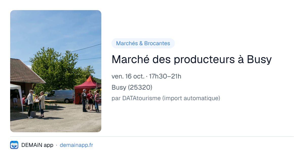 Marché des producteurs à Busy — Busy