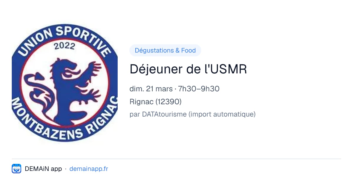 Déjeuner de l'USMR — Rignac
