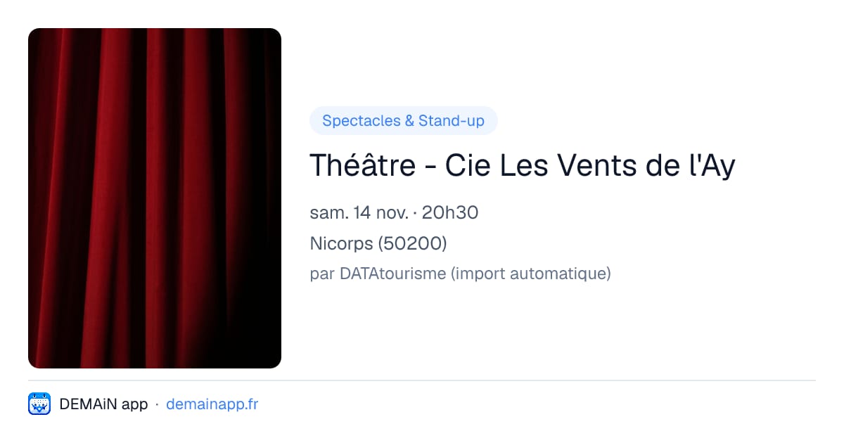 Théâtre - Cie Les Vents de l'Ay — Nicorps