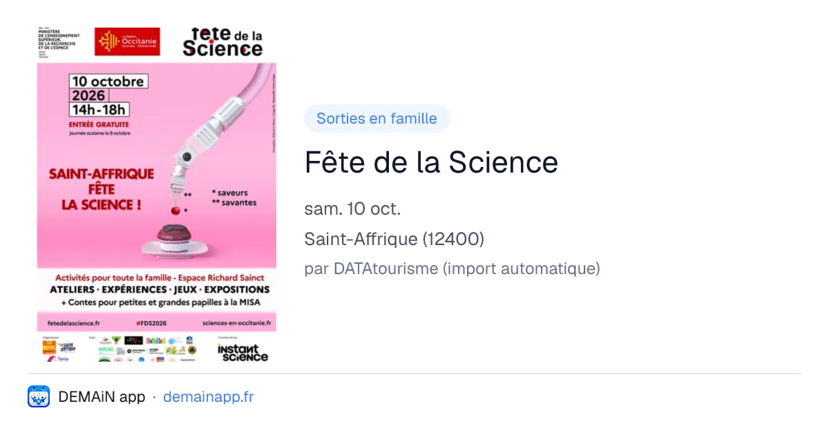 Fête de la Science — Saint-Affrique