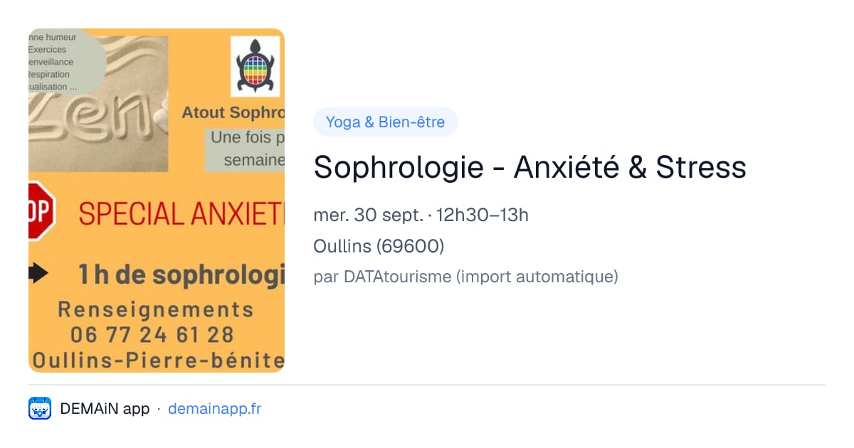 Sophrologie - Anxiété & Stress — Oullins