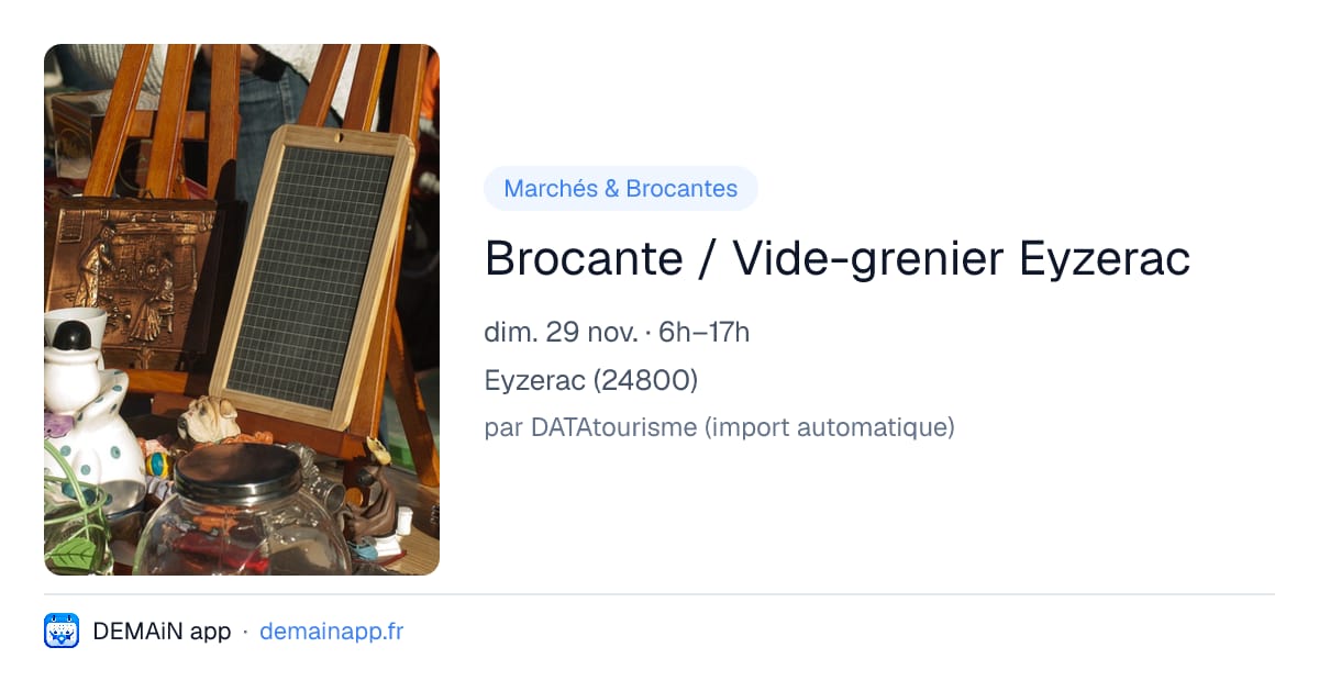 Brocante / Vide-grenier Eyzerac — Eyzerac