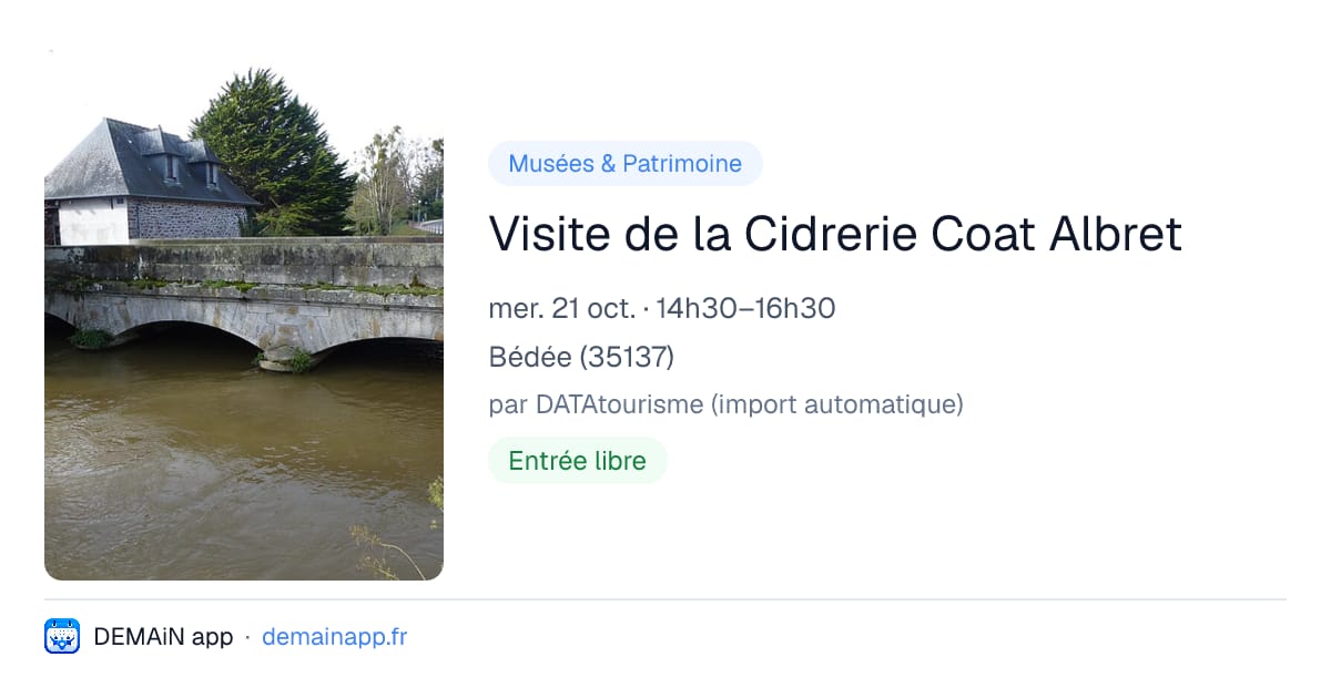 Visite de la Cidrerie Coat Albret — Bédée