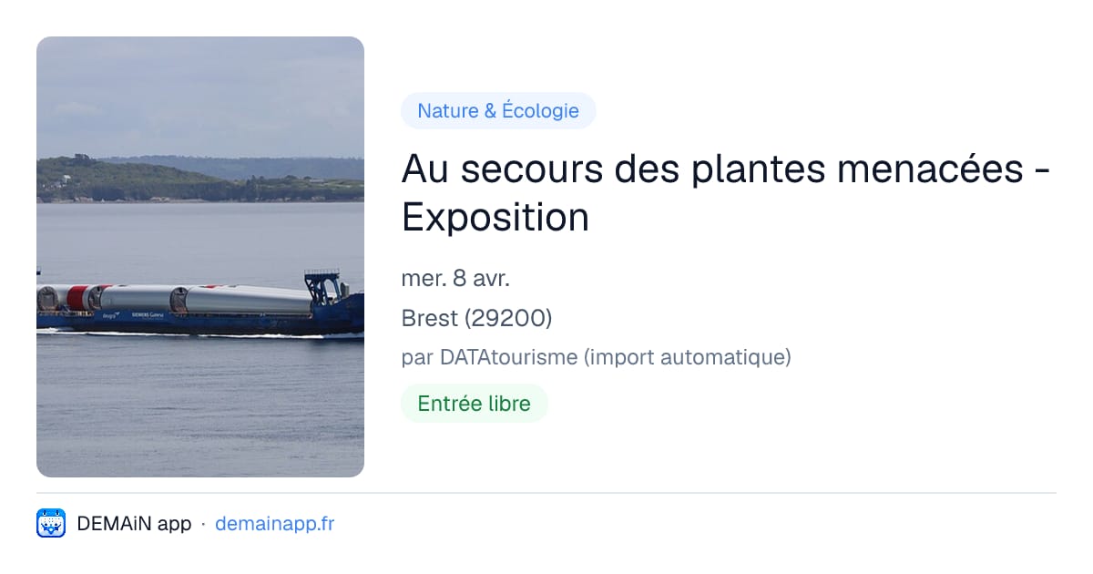 Au secours des plantes menacées - Exposition — Brest