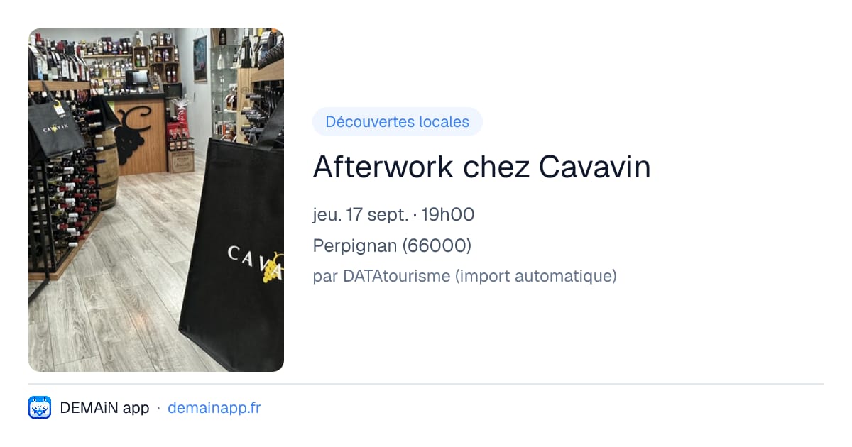 Afterwork chez Cavavin — Perpignan