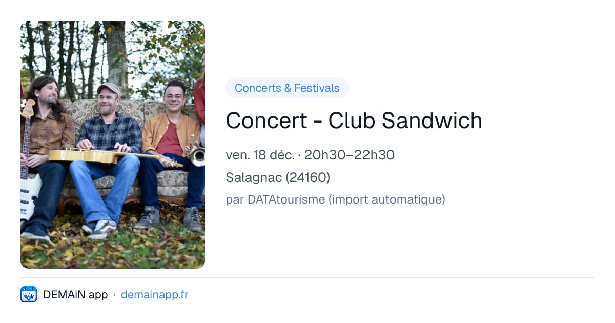 Concert - Club Sandwich — Salagnac