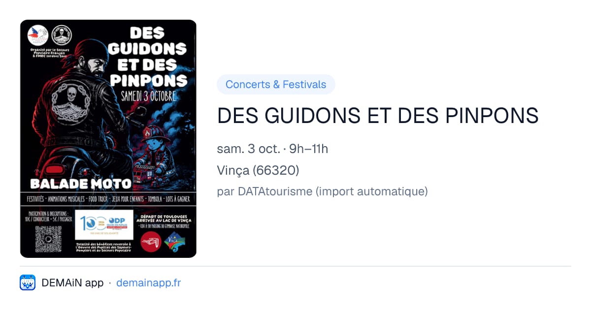 DES GUIDONS ET DES PINPONS — Vinça