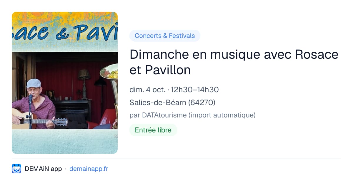 Dimanche en musique avec Rosace et Pavillon — Salies-de-Béarn