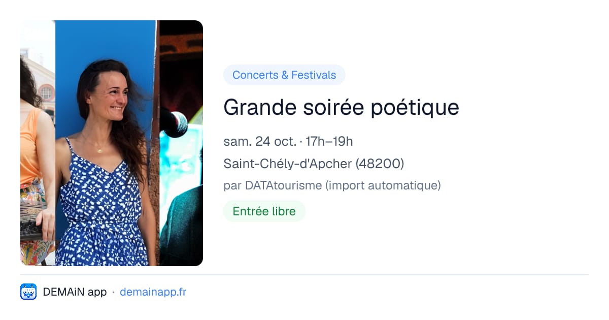 Grande soirée poétique — Saint-Chély-d'Apcher