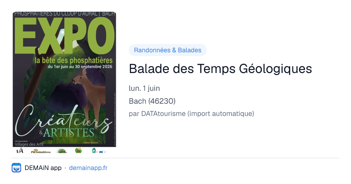 Balade des Temps Géologiques — Bach