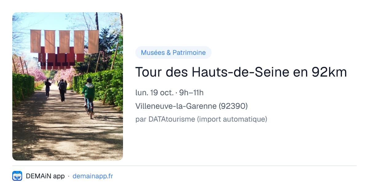 Tour des Hauts-de-Seine en 92km — Villeneuve-la-Garenne