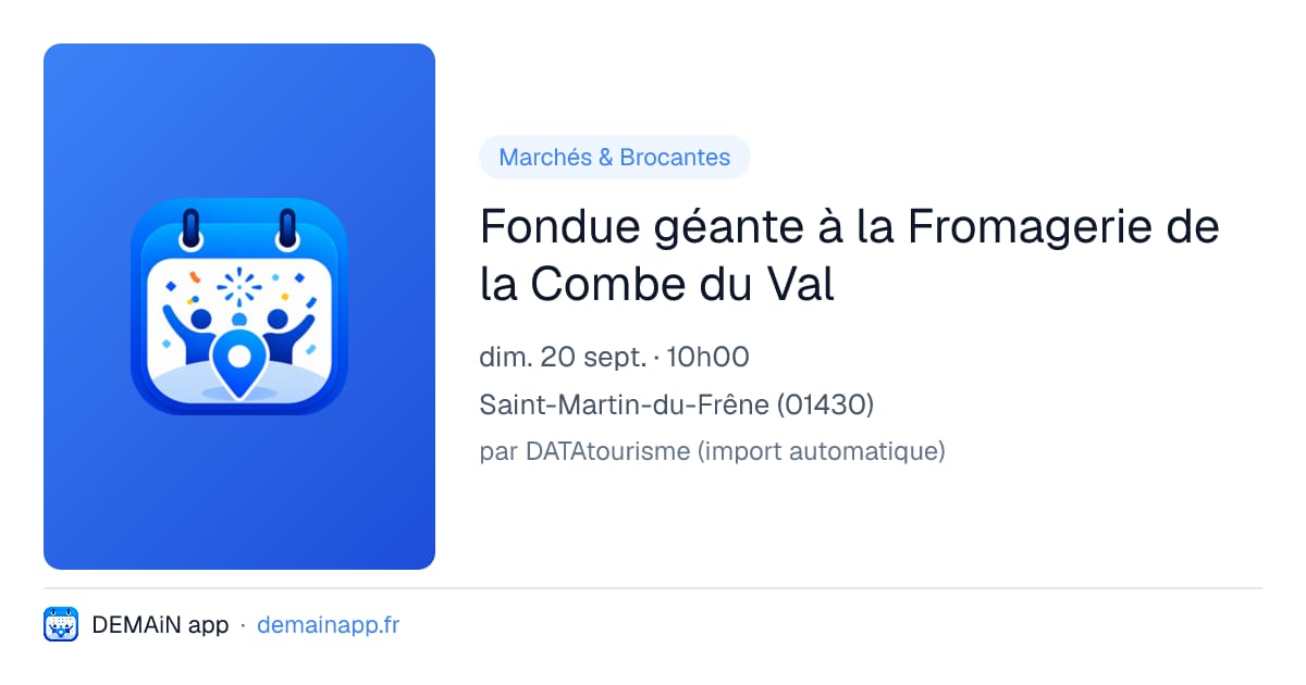 Fondue géante à la Fromagerie de la Combe du Val — Saint-Martin-du-Frêne