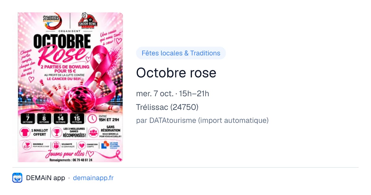 Octobre rose — Trélissac
