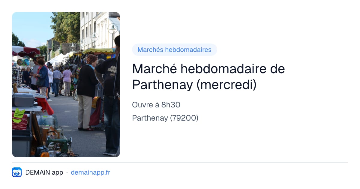 Marché hebdomadaire de Parthenay (mercredi) — Parthenay