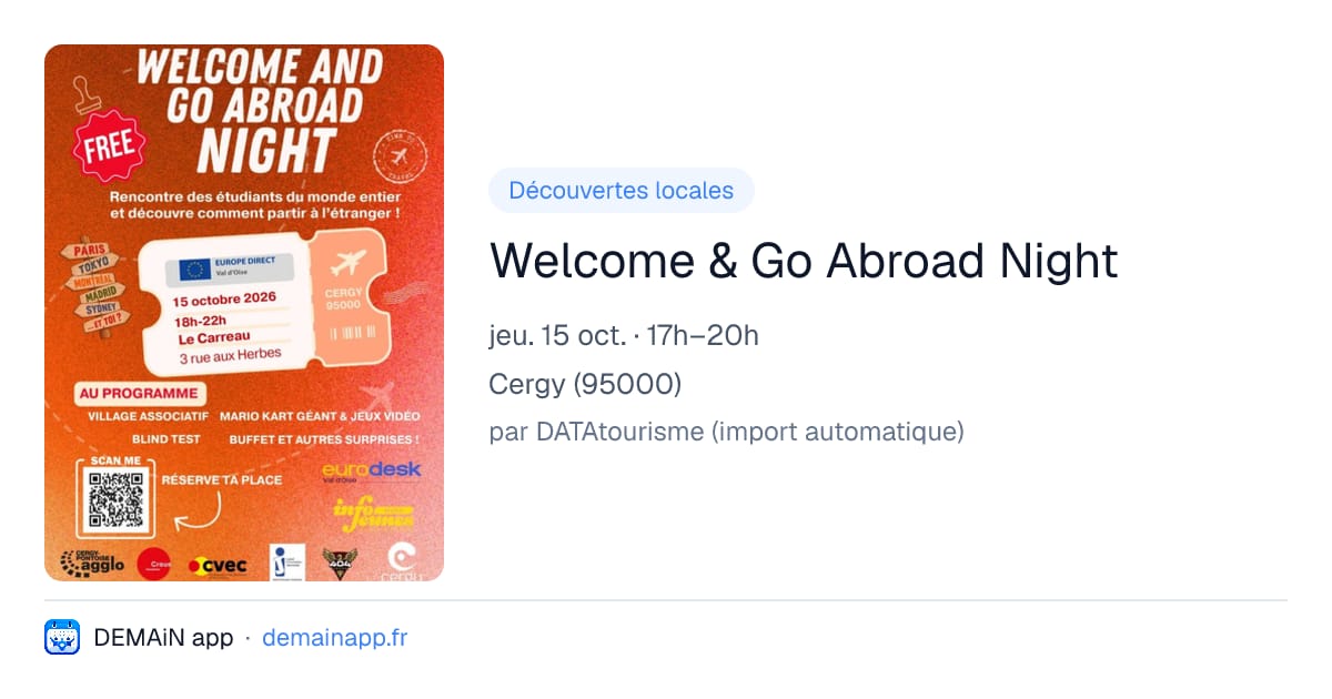 Welcome & Go Abroad Night — Cergy