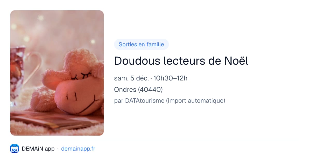 Doudous lecteurs de Noël — Ondres