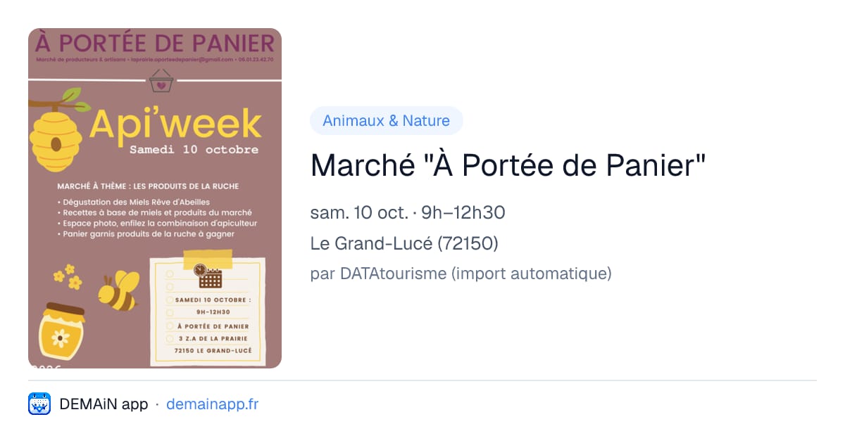 Marché "À Portée de Panier" — Le Grand-Lucé