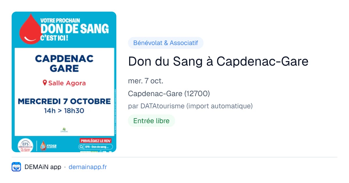 Don du Sang à Capdenac-Gare — Capdenac-Gare