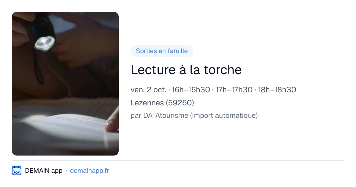 Lecture à la torche — Lezennes
