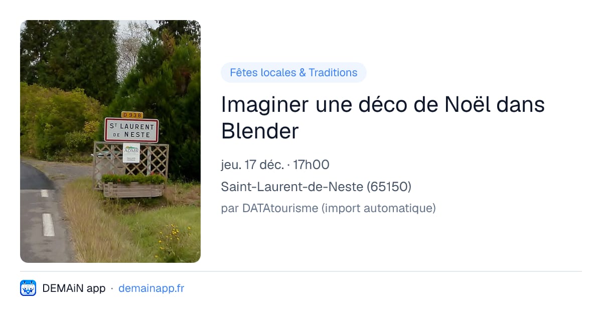 Imaginer une déco de Noël dans Blender — Saint-Laurent-de-Neste