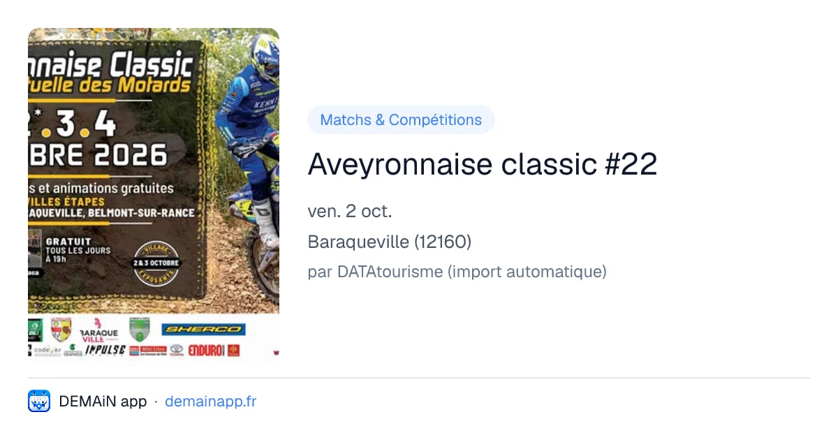 Aveyronnaise classic #22 — Baraqueville